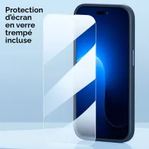 iPhone 14 Max | Coque MagSafe BASEUS Liquid Silica Gel + Verre Trempé