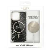 iPhone 14 Pro Max | Coffret GUESS Coque Marbre + Chargeur MagSafe