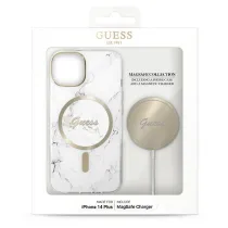iPhone 14 Plus | Coffret GUESS Coque Marbre + Chargeur MagSafe