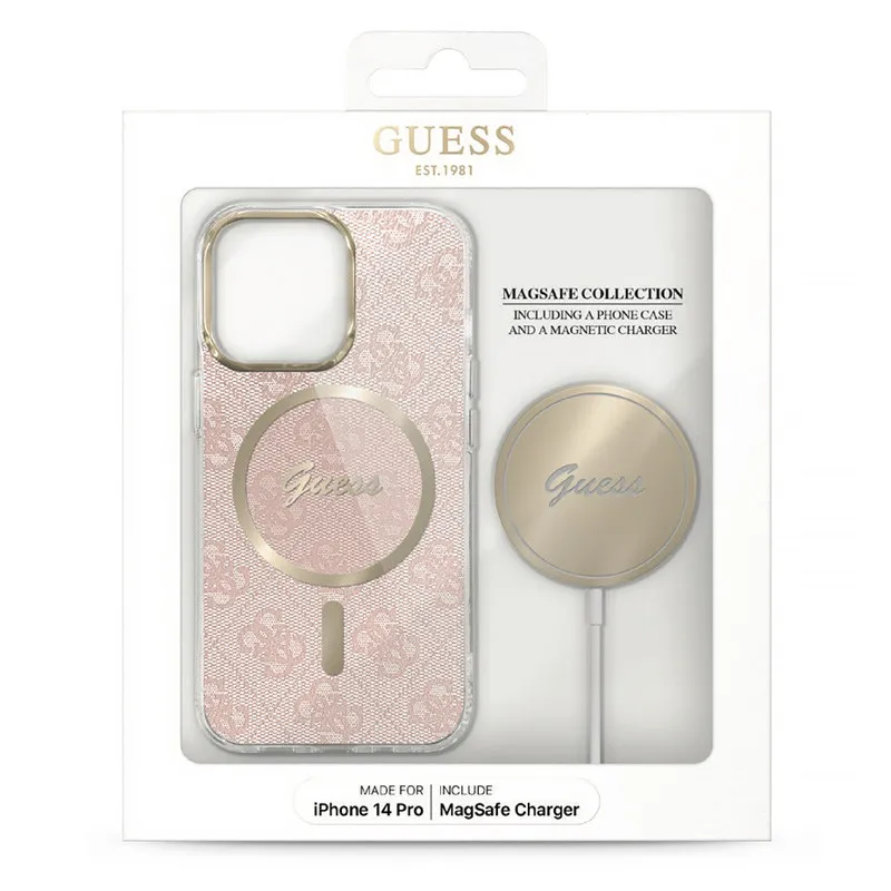 iPhone 14 Pro | Coffret GUESS Coque 4G + Chargeur MagSafe