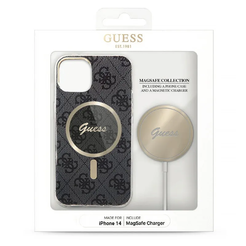 iPhone 14 | Coffret GUESS Coque 4G + Chargeur MagSafe