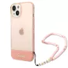 iPhone 14 Plus | Coque Translucide GUESS avec Sangle Perlée