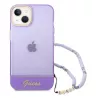 iPhone 14 Plus | Coque Translucide GUESS avec Sangle Perlée