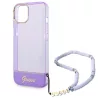 iPhone 14 Plus | Coque Translucide GUESS avec Sangle Perlée