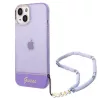 iPhone 14 | Coque Translucide GUESS avec Sangle Perlée