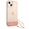 iPhone 14 | Coque Translucide GUESS avec Sangle Perlée