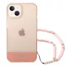 iPhone 14 | Coque Translucide GUESS avec Sangle Perlée