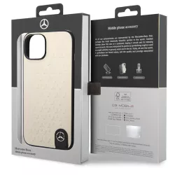 iPhone 14 Plus | Coque MERCEDES Stars en Cuir Véritable