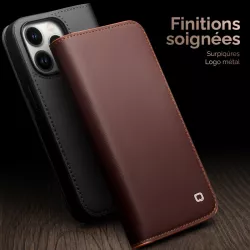 %category% | Étui Portefeuille QIALINO en Cuir Véritable