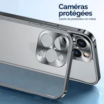 Coque Translucide avec Cache Caméra Métal pour iPhone 14 Pro