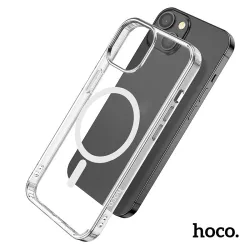 Coque MagSafe Transparente HOCO Magnetic pour iPhone 14