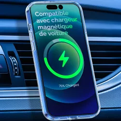 Coque MagSafe Transparente HOCO Magnetic pour iPhone 14