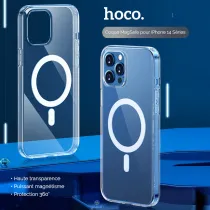 Coque MagSafe Transparente HOCO Magnetic pour iPhone 14 Pro