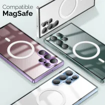 Coque Métal Compatible MagSafe pour Galaxy S22 Plus
