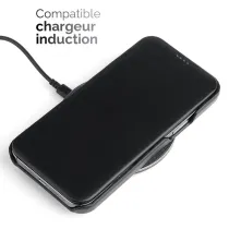 Étui Cuir Véritable FIERRE SHANN pour iPhone 13 Mini