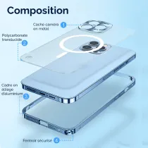 iPhone 13 Pro | Coque MagSafe Translucide avec Cache Caméra