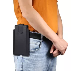 Étui Ceinture Vertical en Cuir pour Smartphone de 5,5 à 7,2'