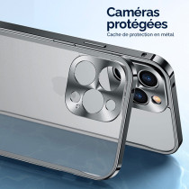 Coque Translucide avec Cache Caméra Métal pour iPhone 13 Pro