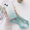 Coque Paillettes avec Bandoulière Nylon pour iPhone 13