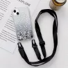 Coque Paillettes avec Bandoulière Nylon pour iPhone 13