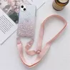 Coque Paillettes avec Bandoulière Nylon pour iPhone 13