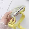 Coque Paillettes avec Bandoulière Nylon pour iPhone 13