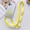 Coque Paillettes avec Bandoulière Nylon pour iPhone 13 Pro