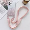 Coque Paillettes avec Bandoulière Nylon pour iPhone 13 Pro