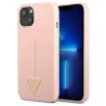 Coque Silicone GUESS Line Triangle pour iPhone 13