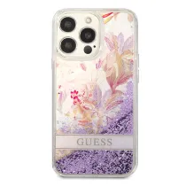 Coque Paillettes GUESS Glitter Flower pour iPhone 13 Pro