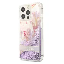 Coque Paillettes GUESS Glitter Flower pour iPhone 13 Pro