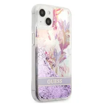 Coque Paillettes GUESS Glitter Flower pour iPhone 13 Mini