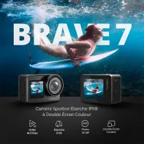 Caméra Sportive AKASO Brave 7 | Vidéo 4K@30ips | IPX8 | WiFi