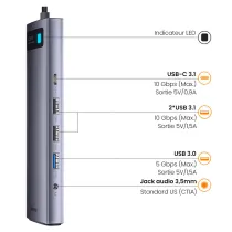 Hub USB-C 12-en-1 BASEUS Metal Gleam Série