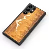 Coque en Bois Naturel BEWOOD Montagnes Imbuia pour SAMSUNG Galaxy S22 Ultra
