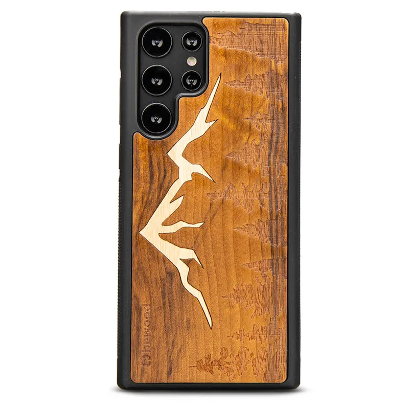 Coque en Bois Naturel BEWOOD Montagnes Imbuia pour SAMSUNG Galaxy S22 Ultra Coque en Bois Naturel BEWOOD Montagnes Imbuia pour SAMSUNG Galaxy S22 Ultra