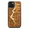 Coque en Bois Naturel BEWOOD Montagnes Imbuia pour iPhone 13 Mini