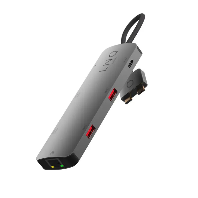Hub Double USB-C LINQ Multiport 7-en-2 D2 Pro MST Hub Double USB-C LINQ Multiport 7-en-2 D2 Pro MST