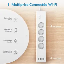 Multiprise Connectée WiFi MEROSS MSS425 avec 4 ports USB