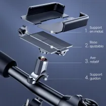 Support Vélo/Moto JOYROOM en Aluminium | Smartphone 4,7-6,8'