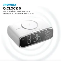 Station Réveil Induction MOMAX Q.Clock 5