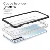 Coque Hybrid Armor 3-en-1 Transparente pour Galaxy S22+