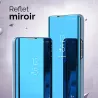 Étui de Protection Flip Cover Effet Miroir pour Galaxy S22+