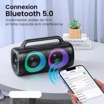 Enceinte Bluetooth JOYROOM MW02 avec 9 Effets Lumineux RVB