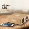 Station Réveil Q5A avec Chargeur Induction | Caisson Bois Naturel