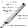 Station d'Accueil 12-en-2 INVZI MagHub pour MacBook Pro/Air
