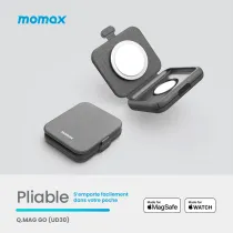 Chargeur Induction 2-en-1 Pliable MOMAX Q.Mag Go