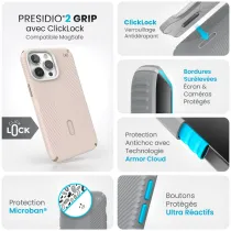 iPhone 15 Pro Max | Coque MagSafe SPECK Presidio2 Grip ClickLock