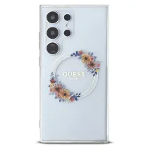 Galaxy S24 Ultra | Coque Translucide GUESS Flowers Wreath MagSafe