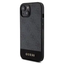 iPhone 15 | Coque MagSafe GUESS Monogramme 4G & Stripes